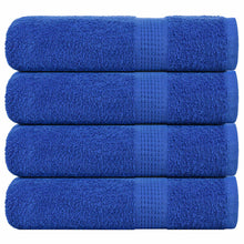 Douchehanddoeken 4 st 70x140 cm 360 g/m² 100% katoen blauw