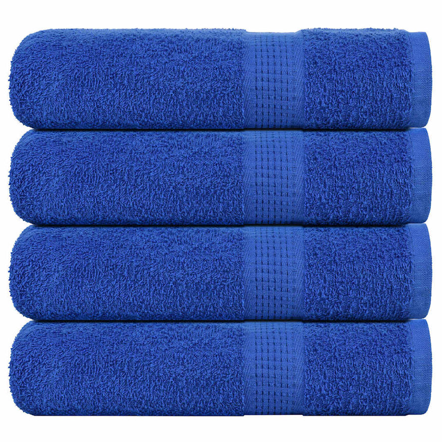 Douchehanddoeken 4 st 70x140 cm 360 g/m² 100% katoen blauw
