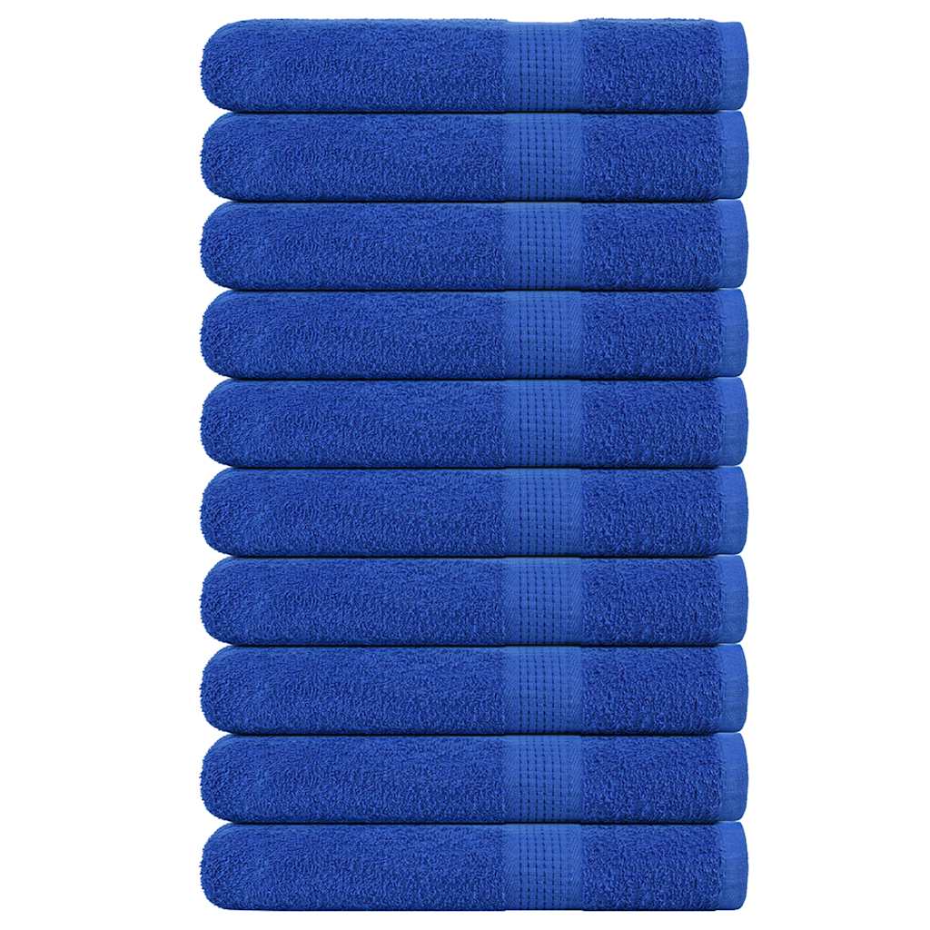 Handdoeken 10 st 100x200 cm 360 g/m² 100% katoen blauw