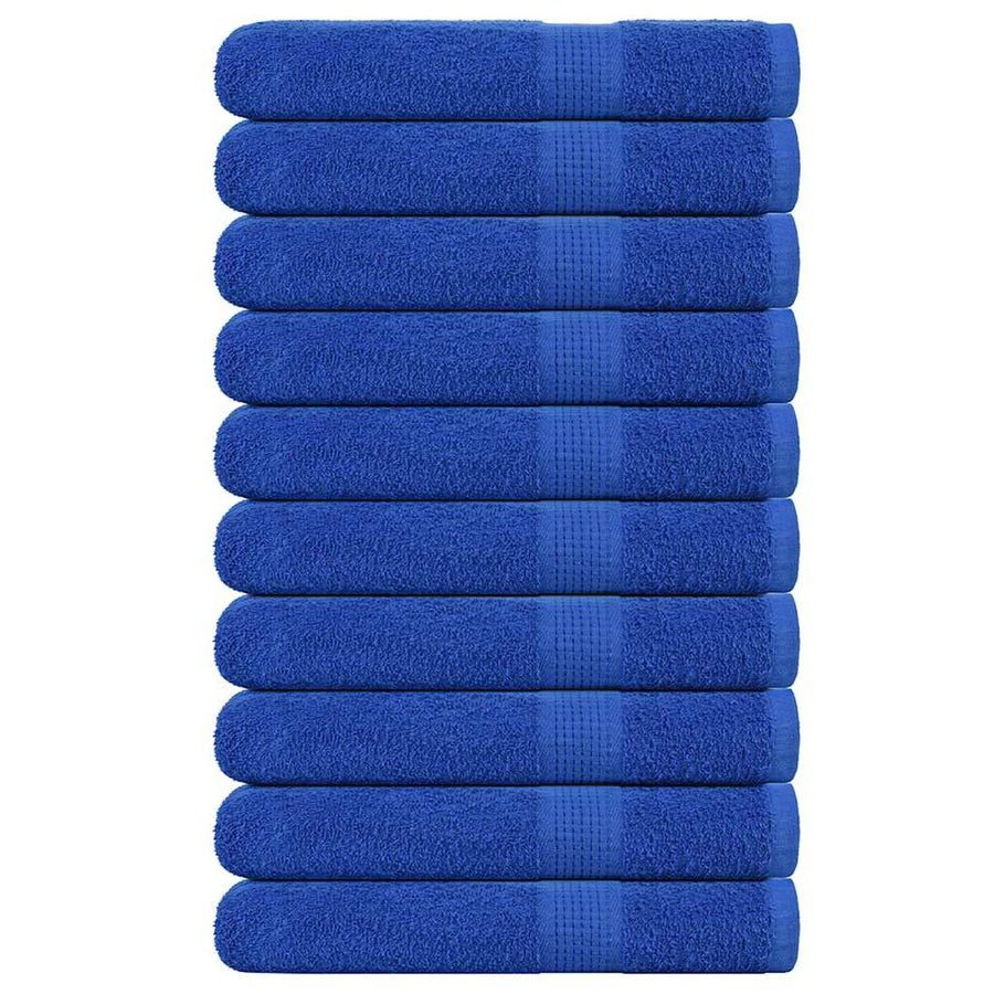Handdoeken 10 st 100x200 cm 360 g/m² 100% katoen blauw