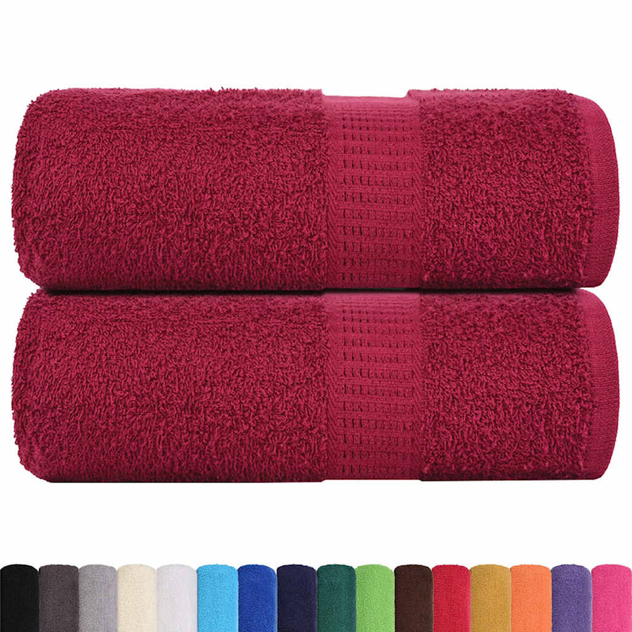 Zeepdoekjes 2 st 30x30 cm 360 g/m² 100% katoen bordeauxrood