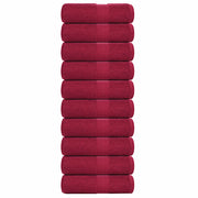 Washandjes 30x30 cm bordeaux 10 stuks