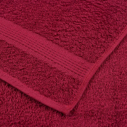 Zeepdoekjes 10 st 30x30 cm 360 g/m² 100% katoen bordeauxrood