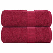 Gastendoekjes 2 st 30x50 cm bordeauxrood