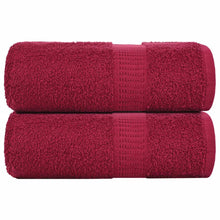 Gastendoekjes 2 st 30x50 cm 360 g/m² 100% katoen bordeauxrood