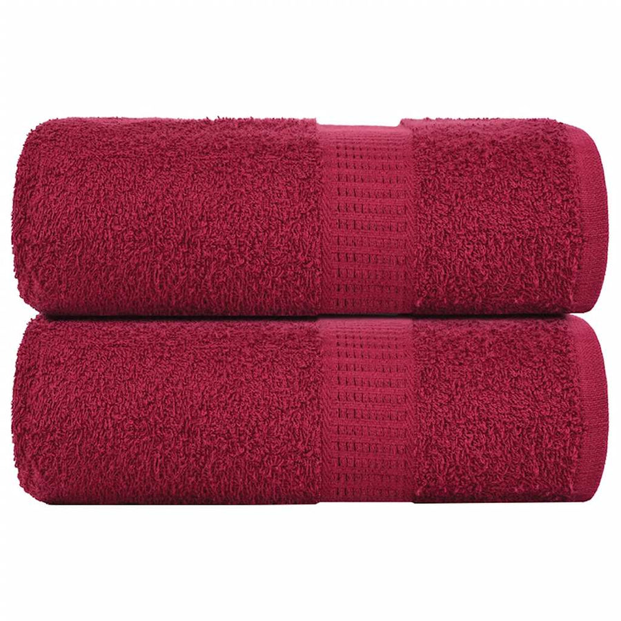 Gastendoekjes 2 st 30x50 cm 360 g/m² 100% katoen bordeauxrood