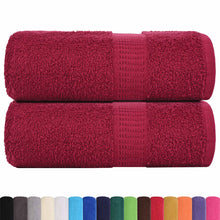 Gastendoekjes 2 st 30x50 cm 360 g/m² 100% katoen bordeauxrood