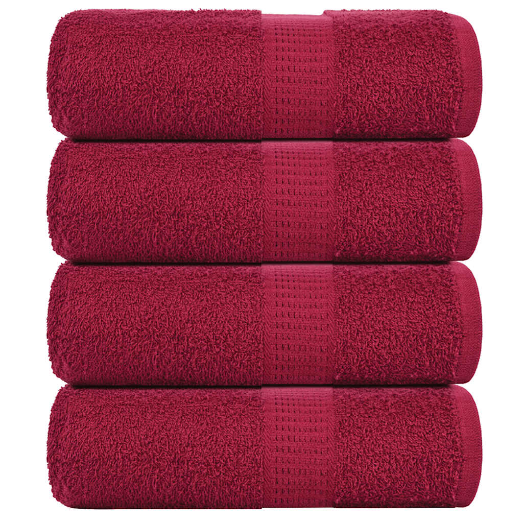 Gastendoekjes 4 st 30x50 cm 360 g/m² 100% katoen bordeauxrood