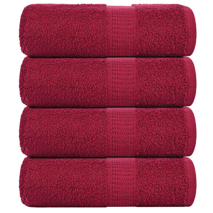 Gastendoekjes 4 st 30x50 cm 360 g/m² 100% katoen bordeauxrood