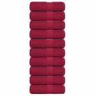 Gastendoekjes 10 st 30x50 cm bordeaux katoen