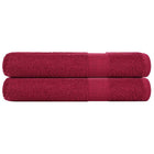 Saunahanddoeken 2 st 80x200 cm bordeauxrood