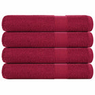 Saunahanddoeken 4 st 80x200 cm bordeauxrood