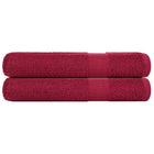 Handdoeken FROGN 2 st 100x200 cm bordeaux