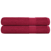 Handdoeken FROGN 2 st 100x200 cm bordeaux