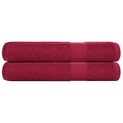 Handdoeken FROGN 2 st 100x200 cm 360 g/m² bordeaux