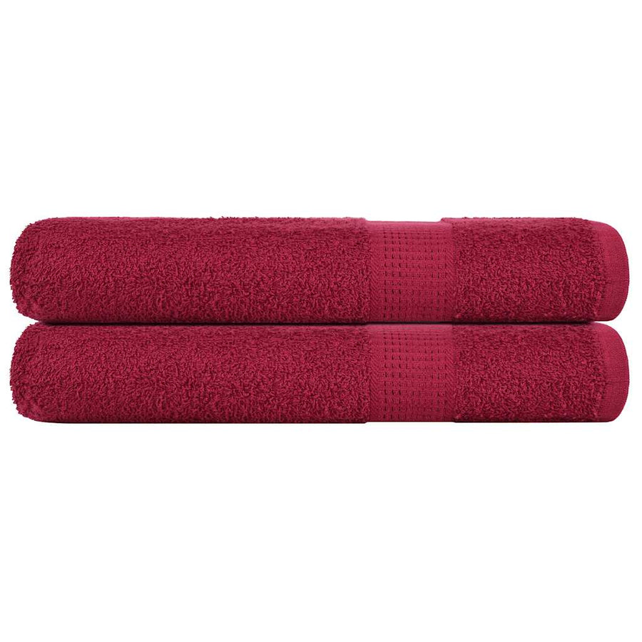 Handdoeken FROGN 2 st 100x200 cm 360 g/m² bordeaux