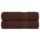 Handdoeken 2 st 50x100 cm bruin katoen