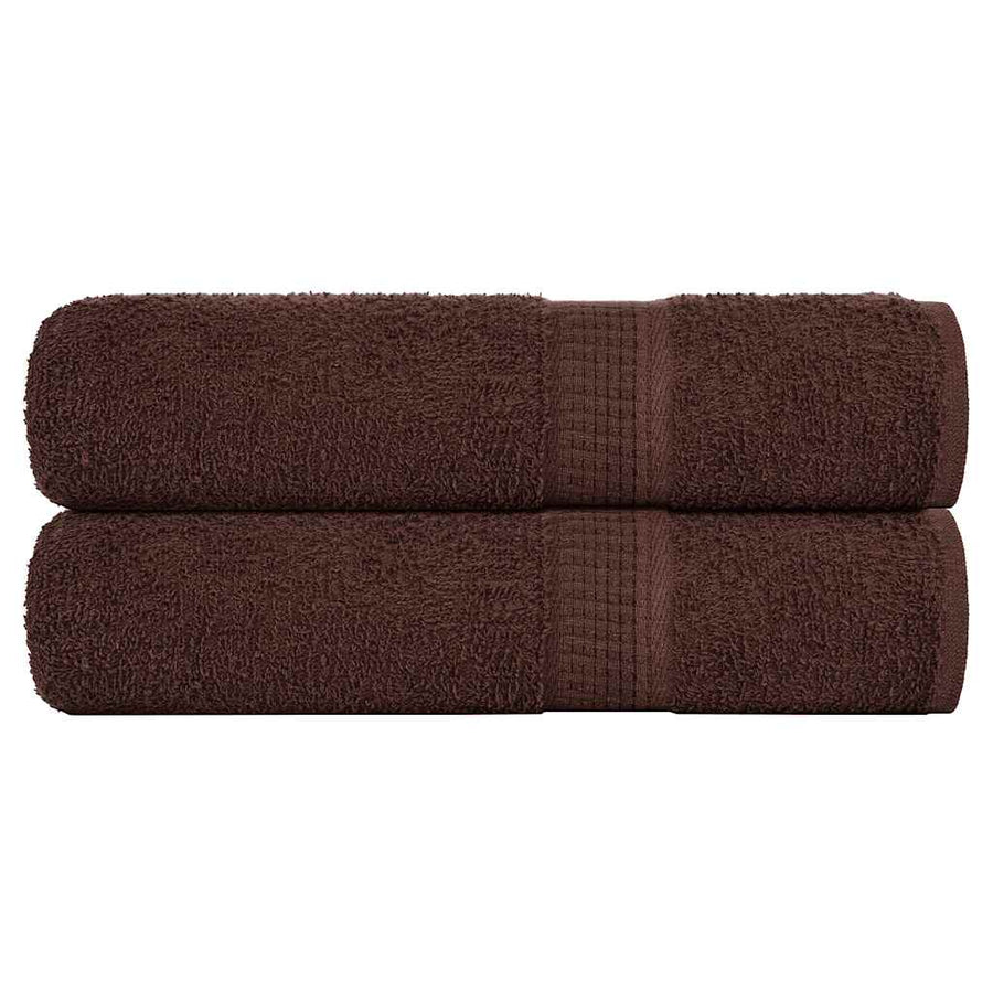 Handdoeken 2 st 50x100 cm 360 g/m² 100% katoen bruin