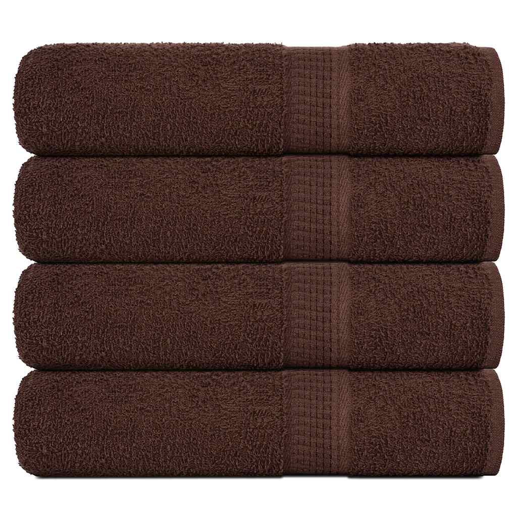 Handdoeken 4 st 50x100 cm 360 g/m² 100% katoen bruin