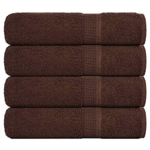 Handdoeken 4 st 50x100 cm 360 g/m² 100% katoen bruin