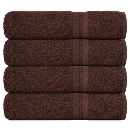 Handdoeken 4 st 50x100 cm 360 g/m² 100% katoen bruin