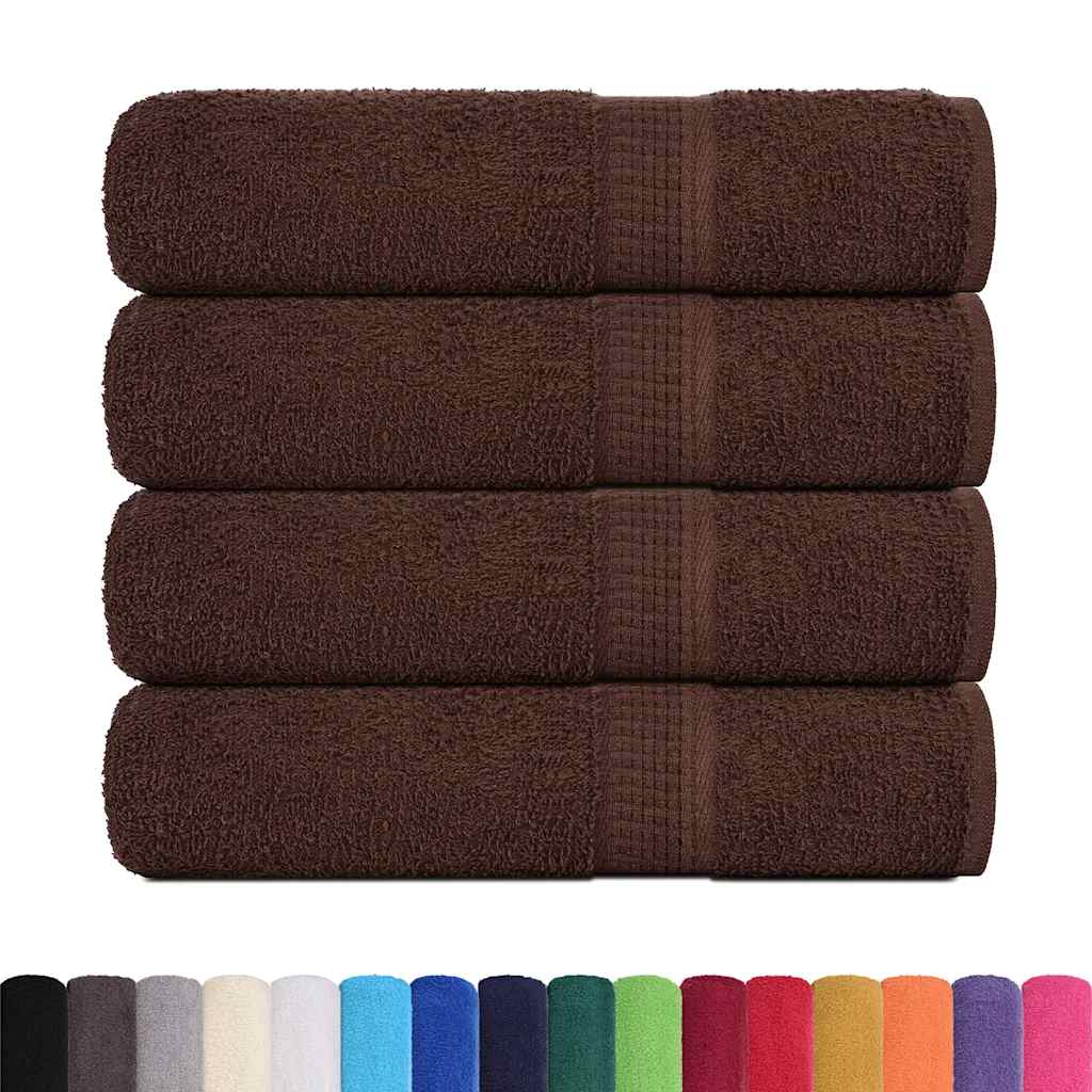 Handdoeken 4 st 50x100 cm 360 g/m² 100% katoen bruin