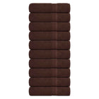 Handdoeken set 10 st 50x100 cm bruin 360 g/m²