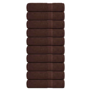 Handdoeken set 10 st 50x100 cm bruin 360 g/m²