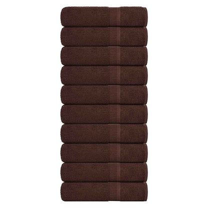 Handdoeken FROGN 10 st 50x100 cm 360 g/m² bruin
