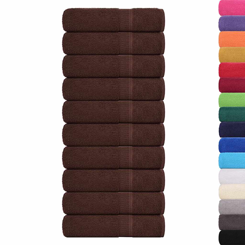 Handdoeken FROGN 10 st 50x100 cm 360 g/m² bruin