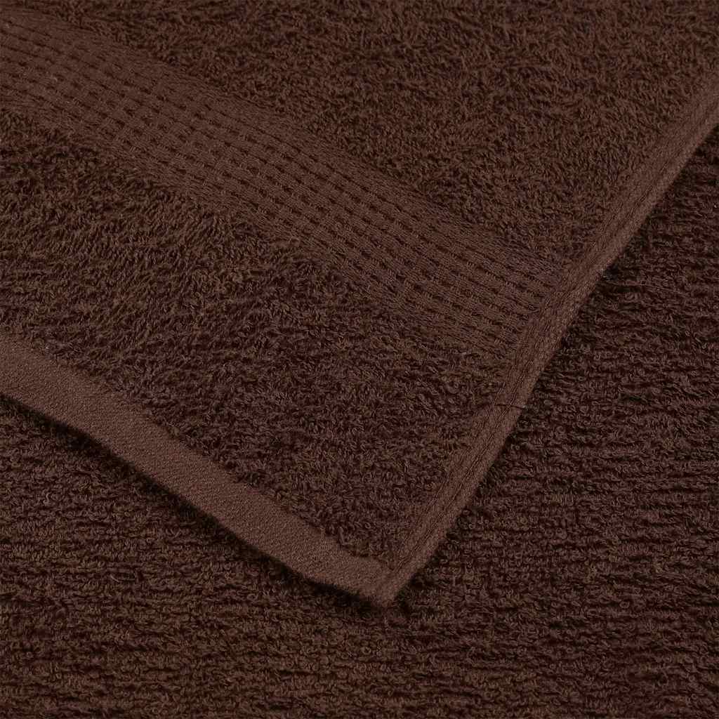 Handdoeken FROGN 10 st 50x100 cm 360 g/m² bruin