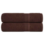 Douchehanddoeken 2 st 70x140 cm katoen bruin