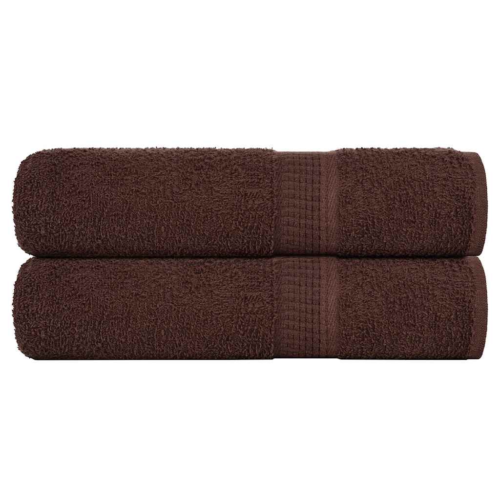 Douchehanddoeken 2 st 70x140 cm 360 g/m² 100% katoen bruin