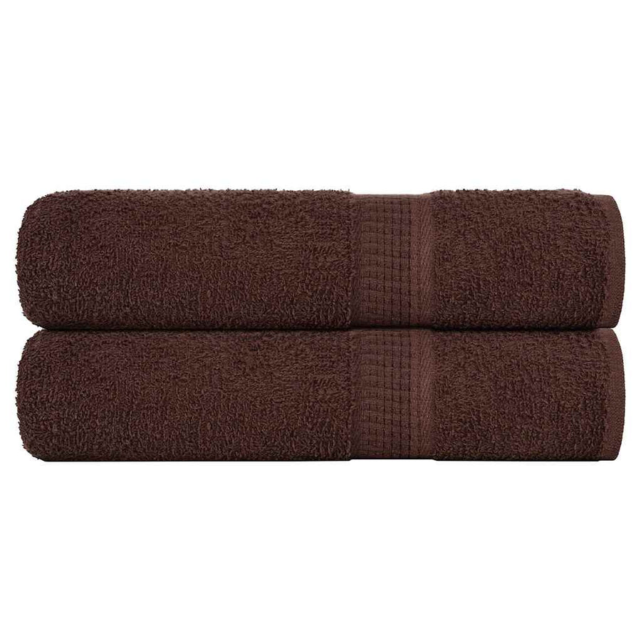 Douchehanddoeken 2 st 70x140 cm 360 g/m² 100% katoen bruin