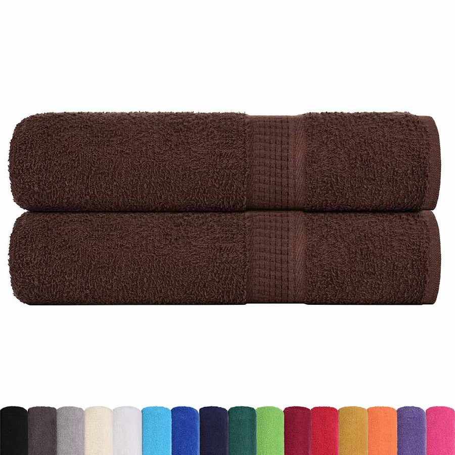 Douchehanddoeken 2 st 70x140 cm 360 g/m² 100% katoen bruin