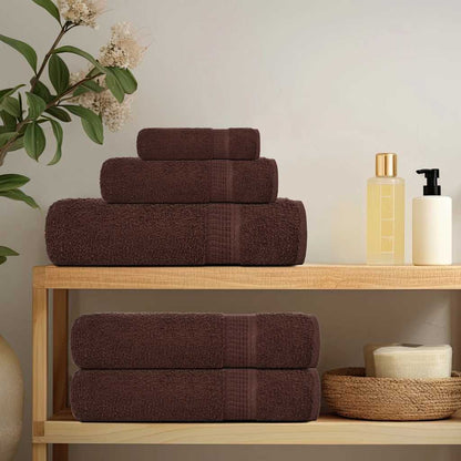 Douchehanddoeken 2 st 70x140 cm 360 g/m² 100% katoen bruin