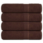Douchehanddoeken 4 st 70x140 cm bruin