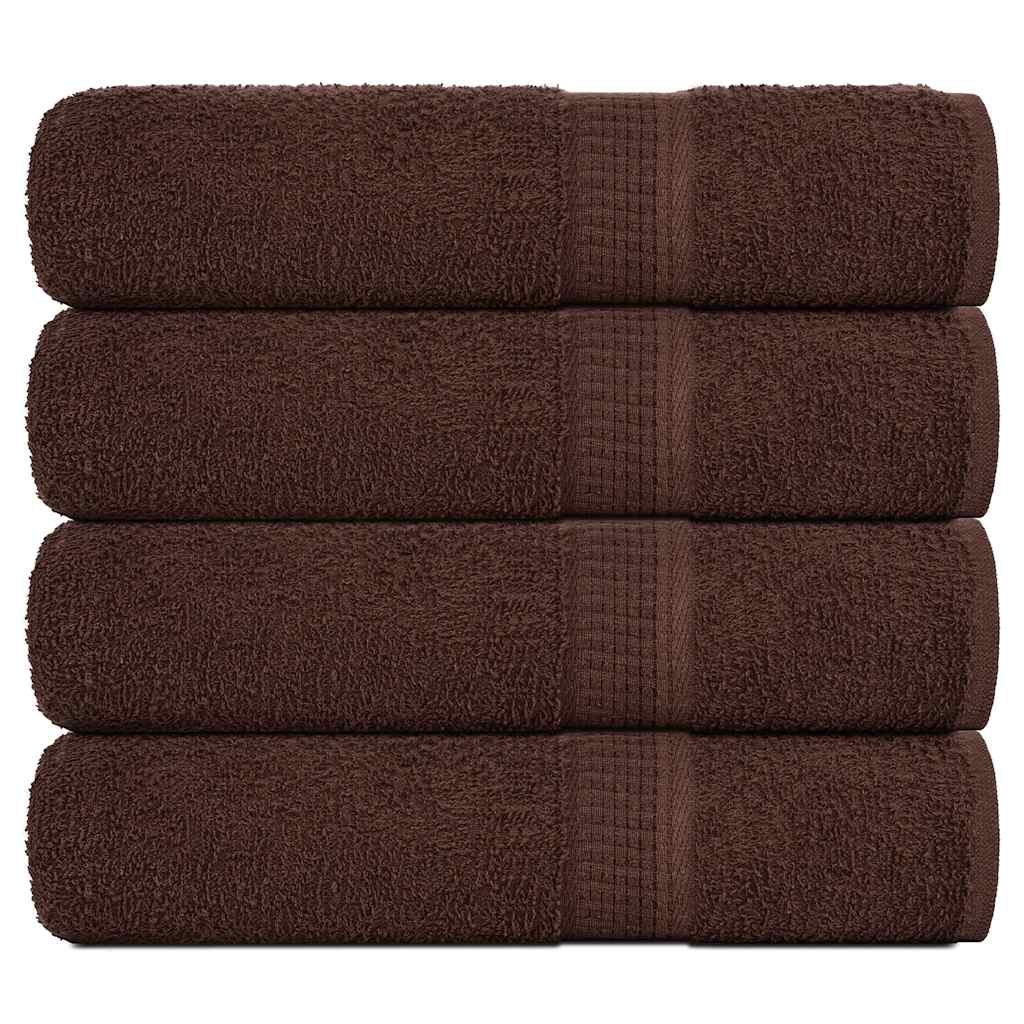 Douchehanddoeken FROGN 4 st 70x140 cm 360 g/m² bruin
