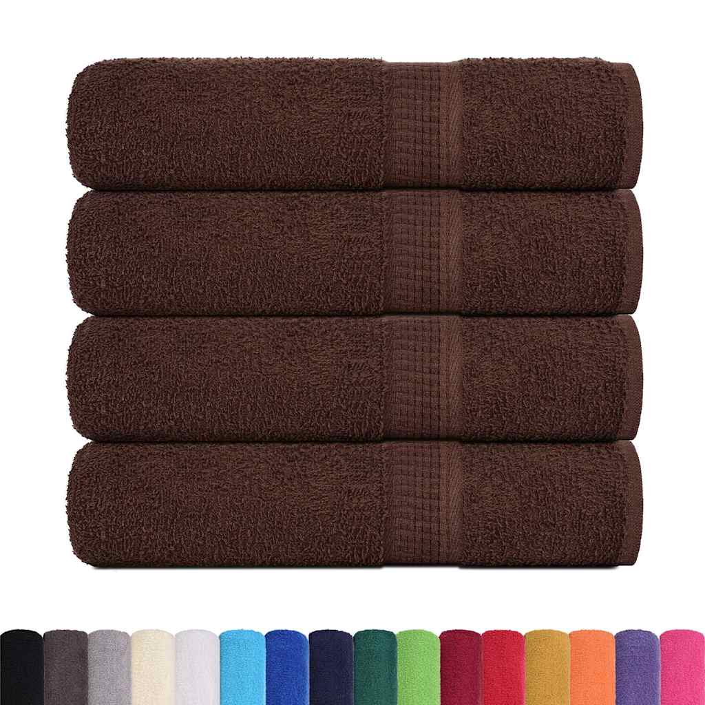 Douchehanddoeken FROGN 4 st 70x140 cm 360 g/m² bruin