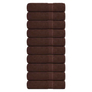 Douchehanddoeken 10 st 70x140 cm bruin