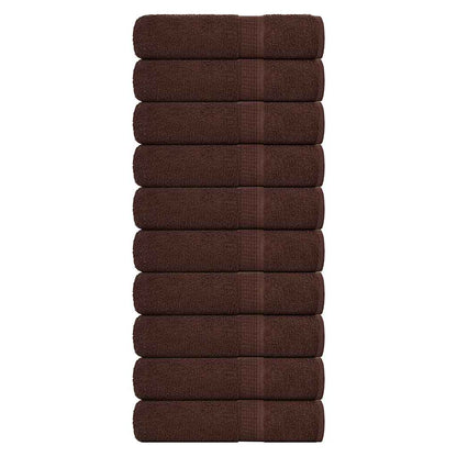 Douchehanddoeken FROGN 10 st 70x140 cm 360 g/m² bruin