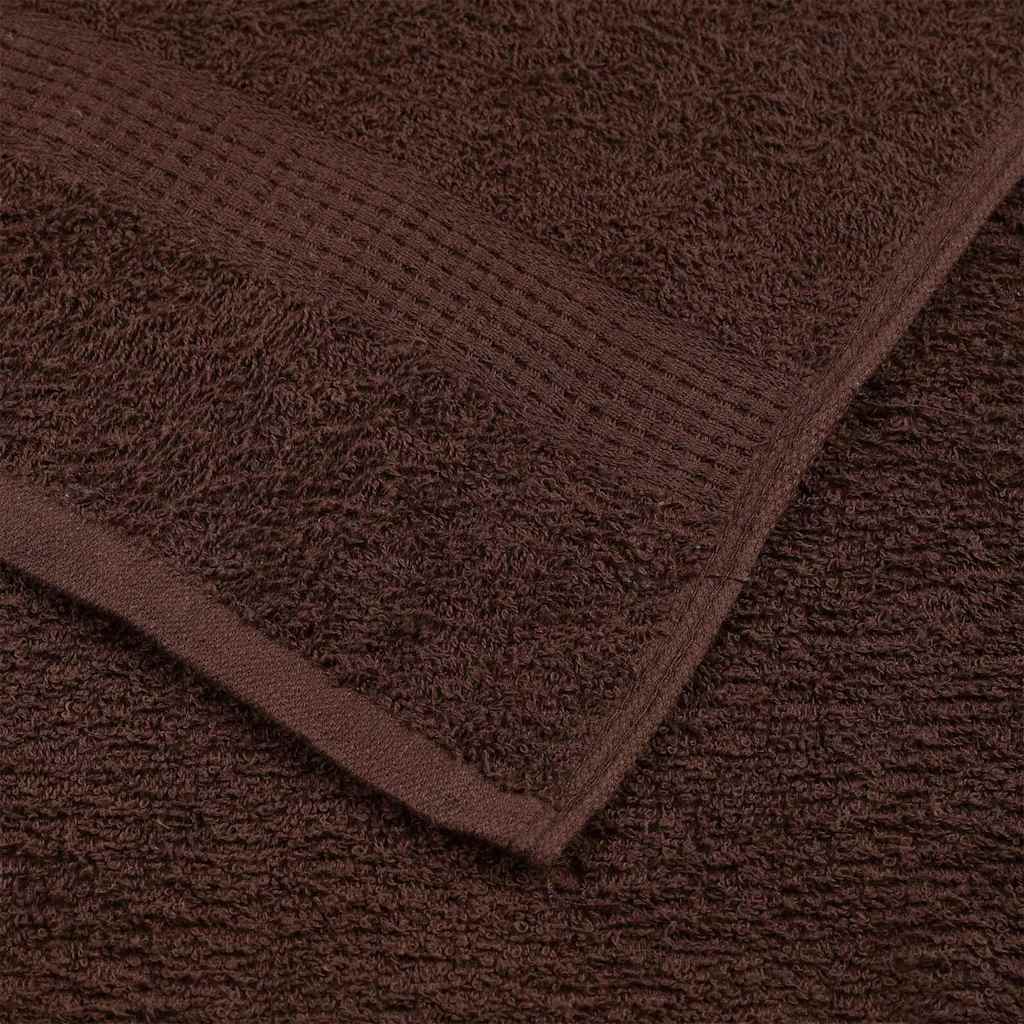 Douchehanddoeken FROGN 10 st 70x140 cm 360 g/m² bruin