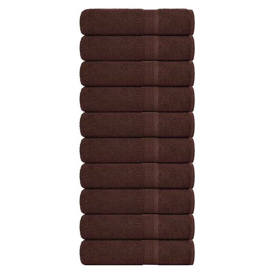 Badhanddoeken 10 st 100x150 cm 360 g/m² 100% katoen bruin