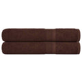 Saunahanddoeken FROGN 2 st 80x200 cm 360 g/m² bruin