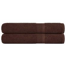 Saunahanddoeken 2 st 80x200 cm 360 g/m² 100% katoen bruin