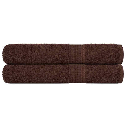 Saunahanddoeken 2 st 80x200 cm 360 g/m² 100% katoen bruin