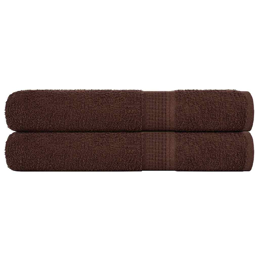 Saunahanddoeken 2 st 80x200 cm 360 g/m² 100% katoen bruin