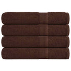 Saunahanddoeken 4 st 80x200 cm bruin 100% katoen