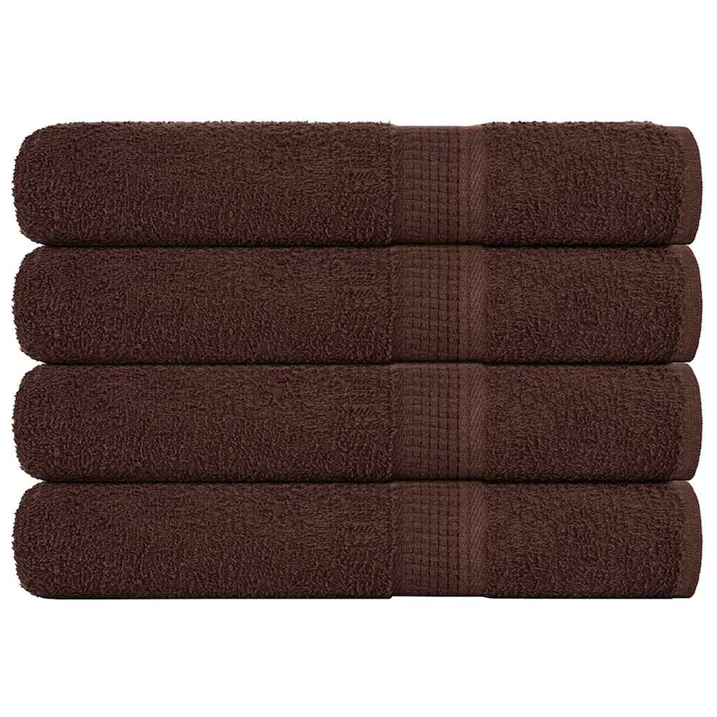 Saunahanddoeken 4 st 80x200 cm 360 g/m² 100% katoen bruin