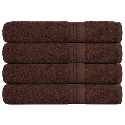 Saunahanddoeken 4 st 80x200 cm 360 g/m² 100% katoen bruin